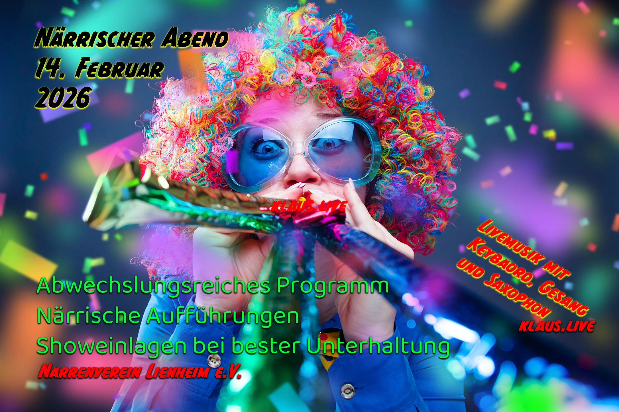 Närrischer Abend in Lienheim am 14.2.2026